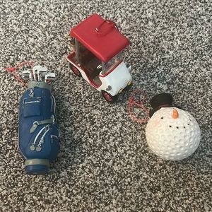 Golf Theme Christmas Tree Ornaments